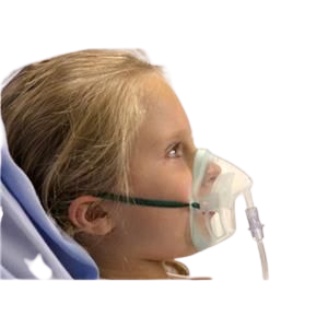 Paediatric Medium Concentration Oxygen Mask with Nose Clip x 1