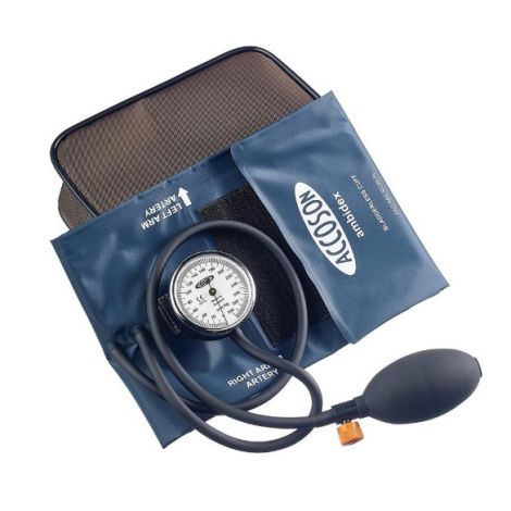 Accoson Limpet Aneroid Pocket/Portable Sphygmomanometer, Straight Tube & Ambidex Velcro Cuff