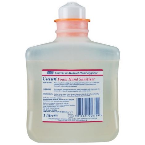 Deb Cutan Foam Hand Sanitiser 1 Litre Cartridge