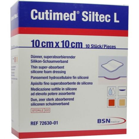 Cutimed Siltec L Silicone Foam Dressing