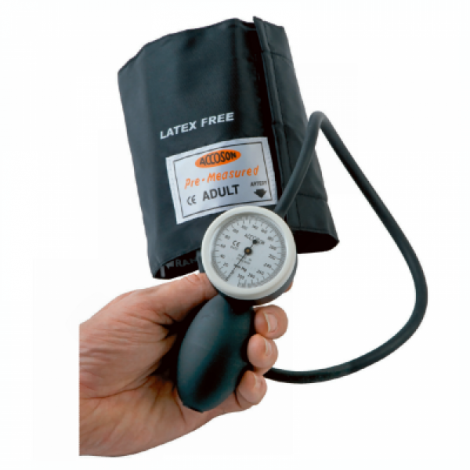 Accoson Limpet Aneroid Sphygmomanometer, Straight Tube & Ambidex Four Velcro Cuff Set