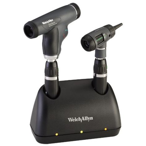 Welch Allyn PanOptic Prestige Desk Set with 2 Lithium Handles